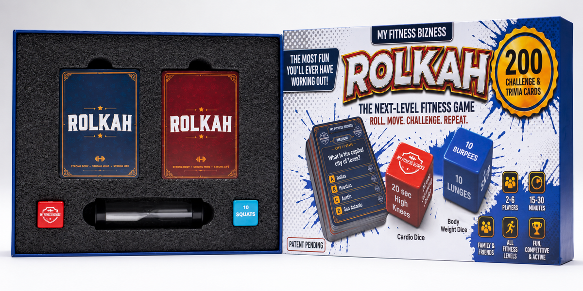 ROLKAH fitness game box and contents
